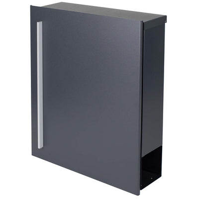 Standbriefkasten SBox 110RNa mit Zeitungsfach anthrazit personalisiert