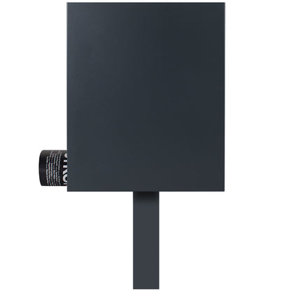 Standbriefkasten mit Zeitungsfach anthrazit seidenglanz (RAL 7016) SBox 116b Briefkasten mit Pfosten (einbetonieren)