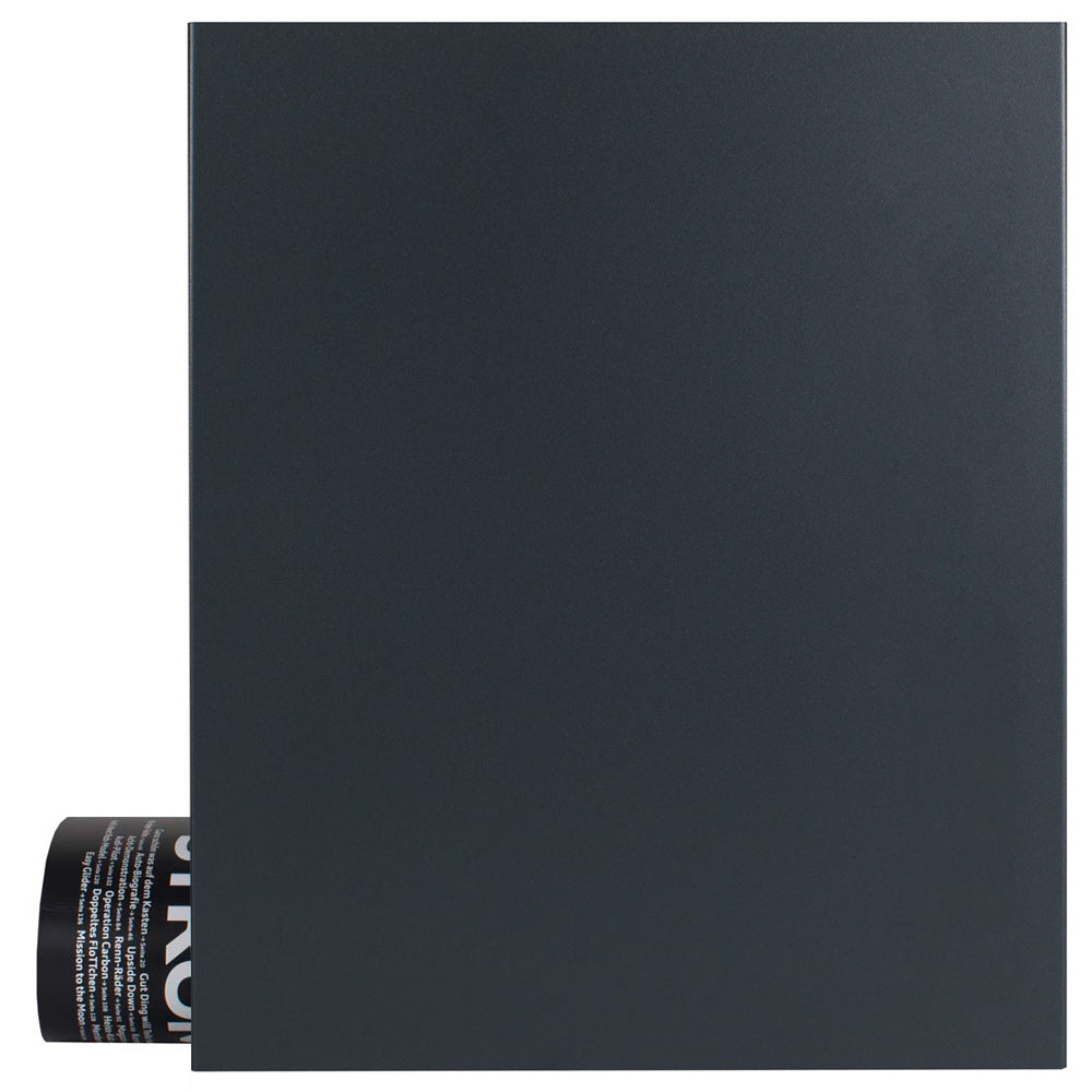 Standbriefkasten mit Zeitungsfach anthrazit seidenglanz (RAL 7016) SBox 116b Briefkasten mit Pfosten (einbetonieren)