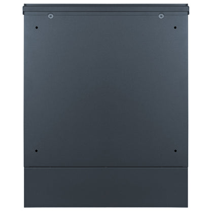 Standbriefkasten mit Zeitungsfach anthrazit (RAL 7016) SBox 141b Briefkasten mit Pfosten (einbetonieren)