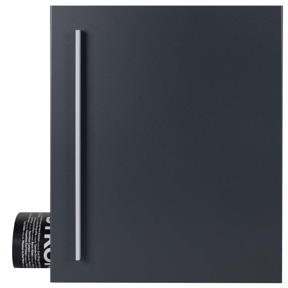 Standbriefkasten mit Zeitungsfach anthrazit (RAL 7016) SBox 110R-b Briefkasten mit Pfosten (einbetonieren) Rechtsanschlag