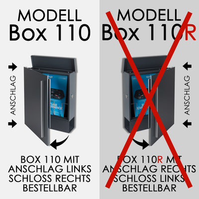 Standbriefkasten SBox 110b mit Zeitungsfach anthrazit-silber