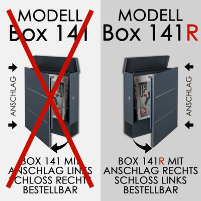 Standbriefkasten mit Zeitungsfach anthrazit SBox 141Rb