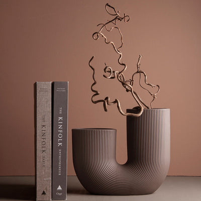 Storefactory Stråvalla Vase braun 21 cm