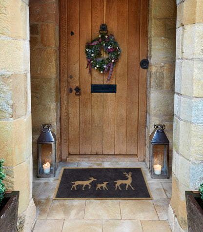 Fußmatte Deer Family Gold 60x85