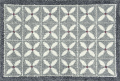 Fußmatte 40x60 Flower Fields Grey grau