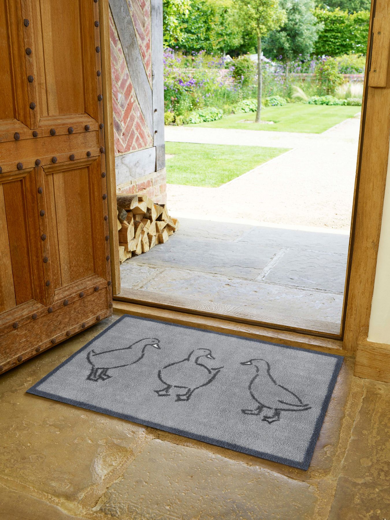 Fußmatte 60x85 Ducks grau