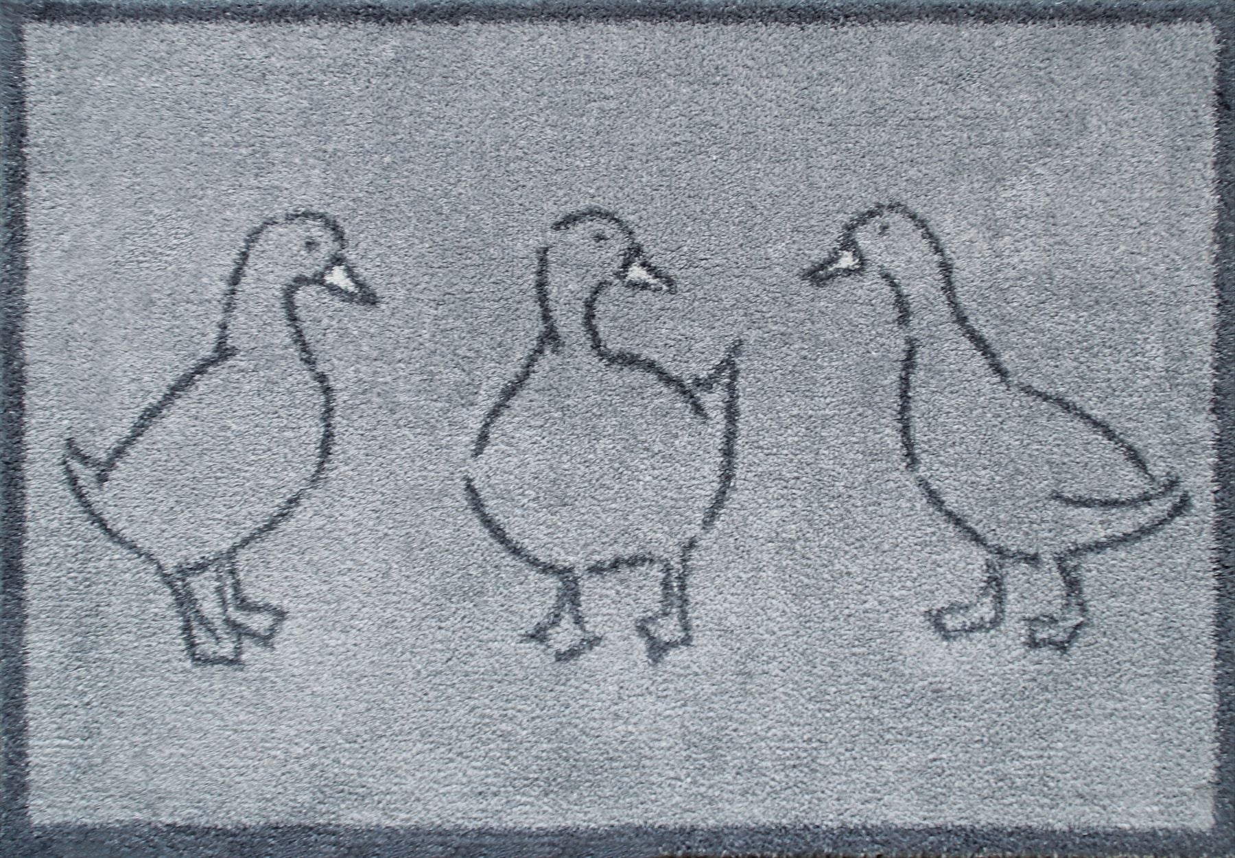 Fußmatte 60x85 Ducks grau
