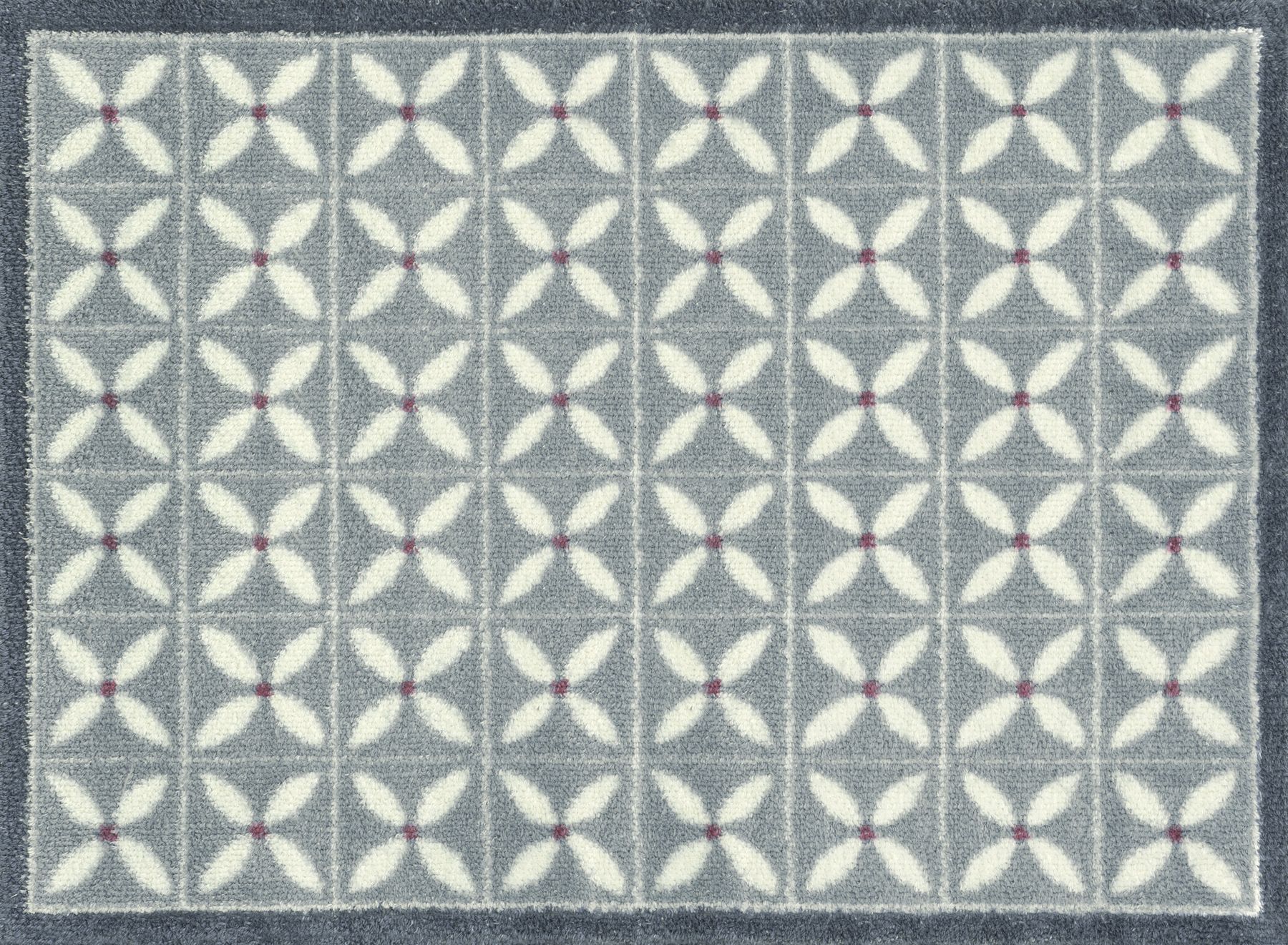 Fußmatte 60x85 Flower Fields Grey grau
