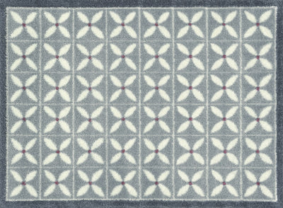 Fußmatte 60x85 Flower Fields Grey grau