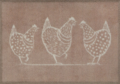 Fußmatte 60x85 Hens beige