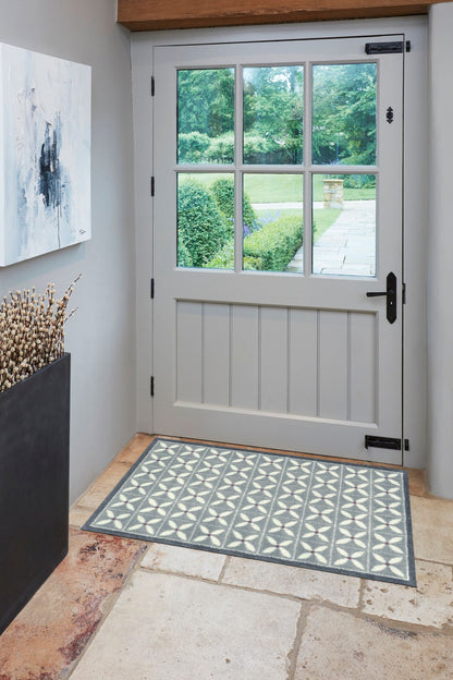 Fußmatte 75x120 Flower Fields Grey grau