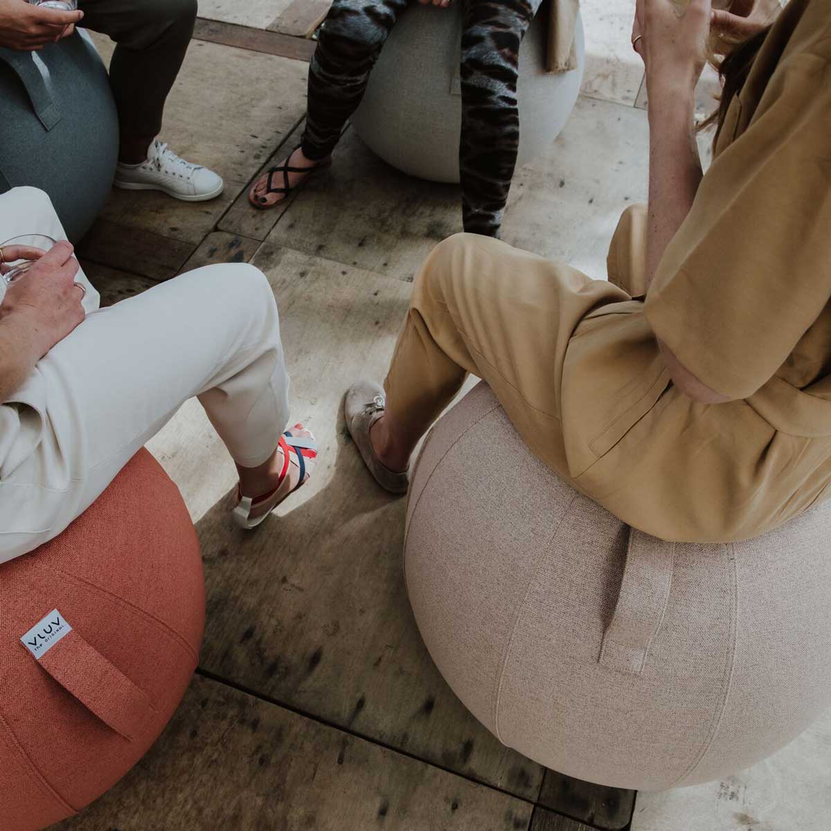 Sova Stoff-Sitzball 60-65 cm Salmon