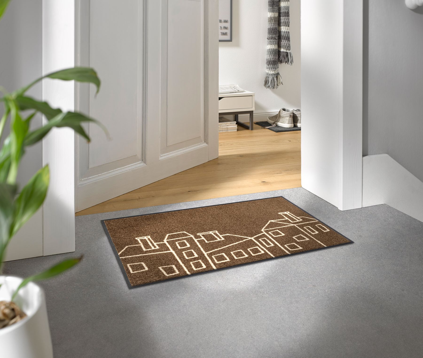 Fußmatte 50x75 Linecity braun