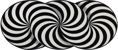 Läufer 60x140 Infinity Swirl schwarz Sonderform