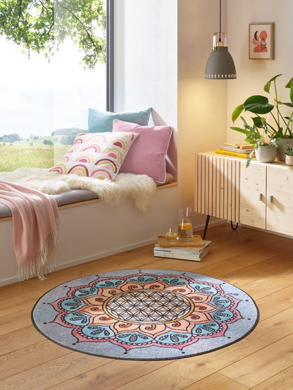 Matte rund 115x115 Harmony Pattern