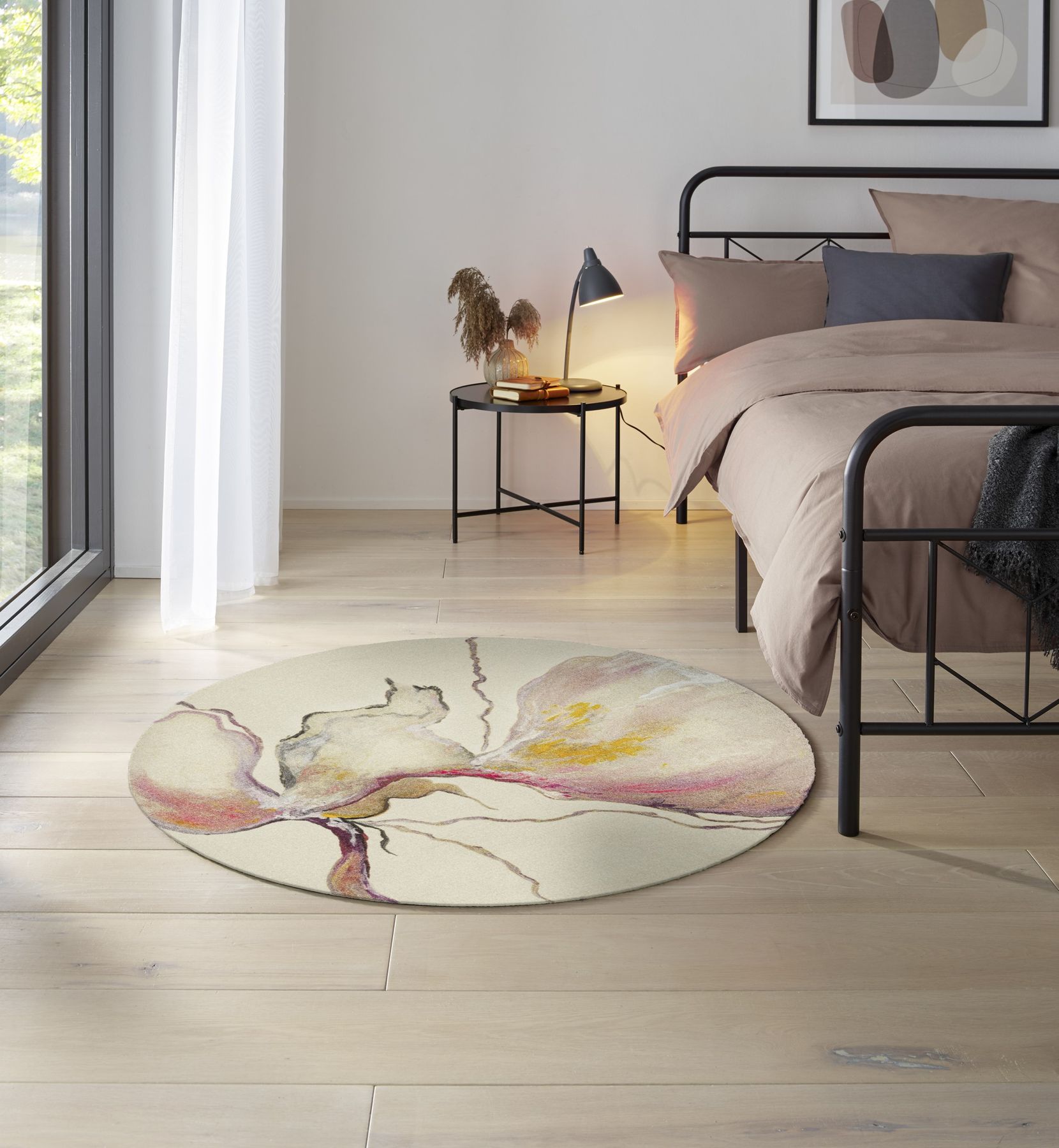 Wohnmatte 120x120 Amarosa beige