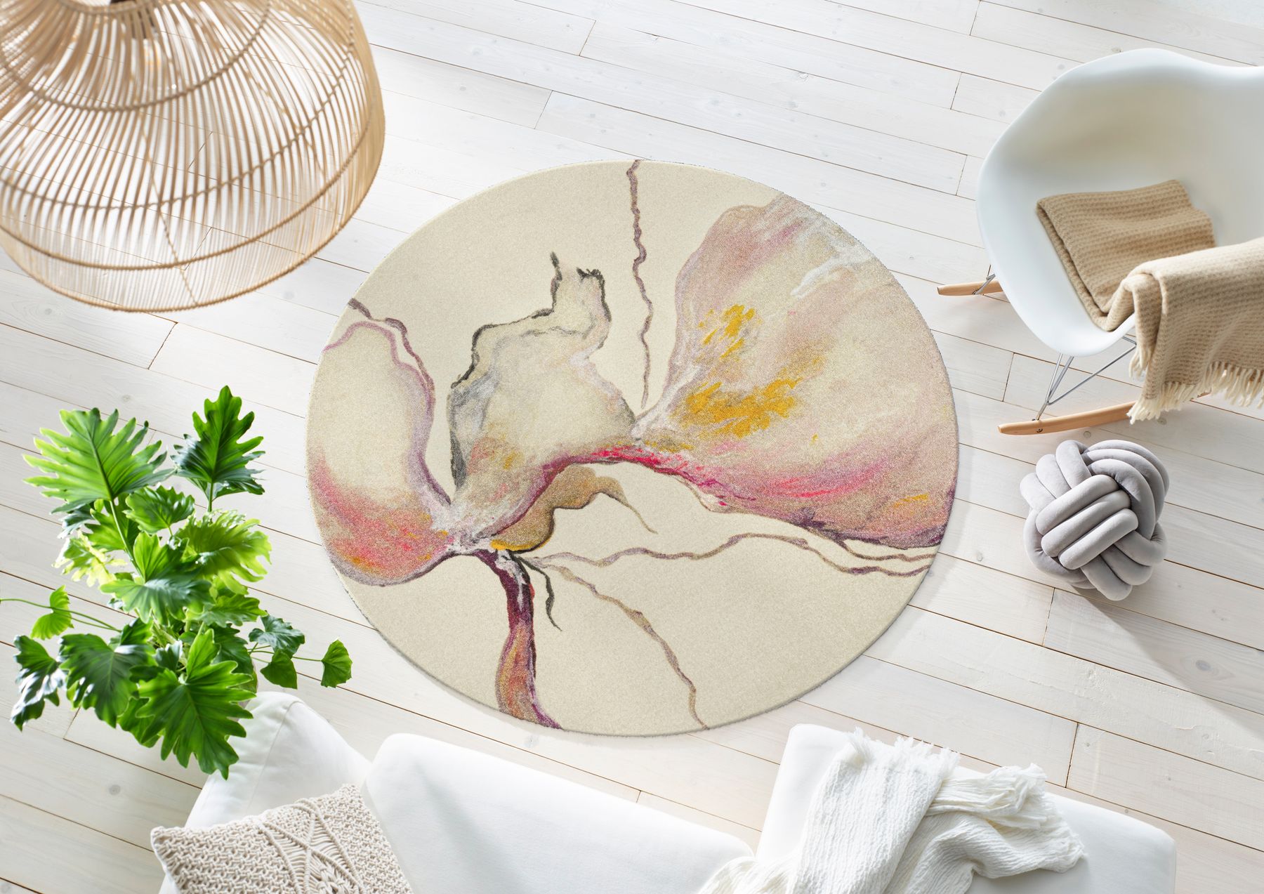 Wohnmatte 150x150 Amarosa beige