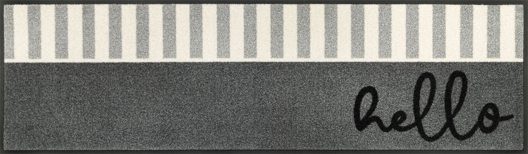 Läufer 35x120 Hello Stripes grau