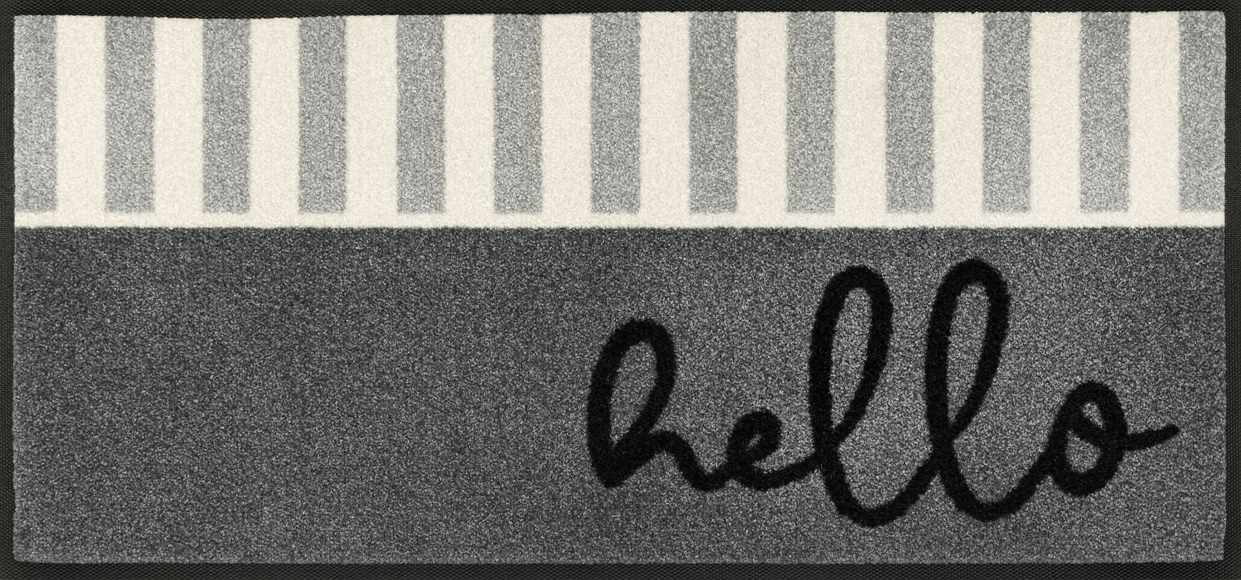 Fußabtreter klein 35x75 Hello Stripes grau