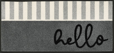 Fußabtreter klein 35x75 Hello Stripes grau