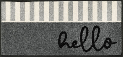 Fußabtreter klein 35x75 Hello Stripes grau