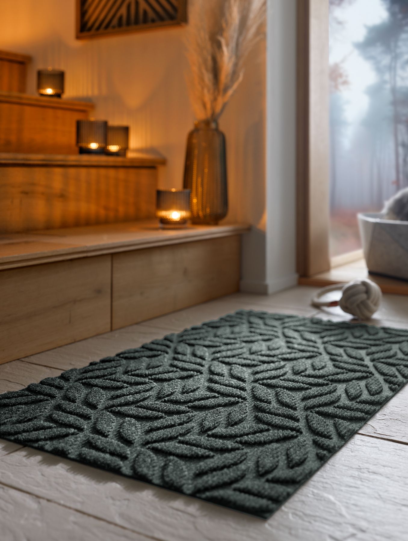 Fußmatte 45x75 Dune Leaves Midnight Green