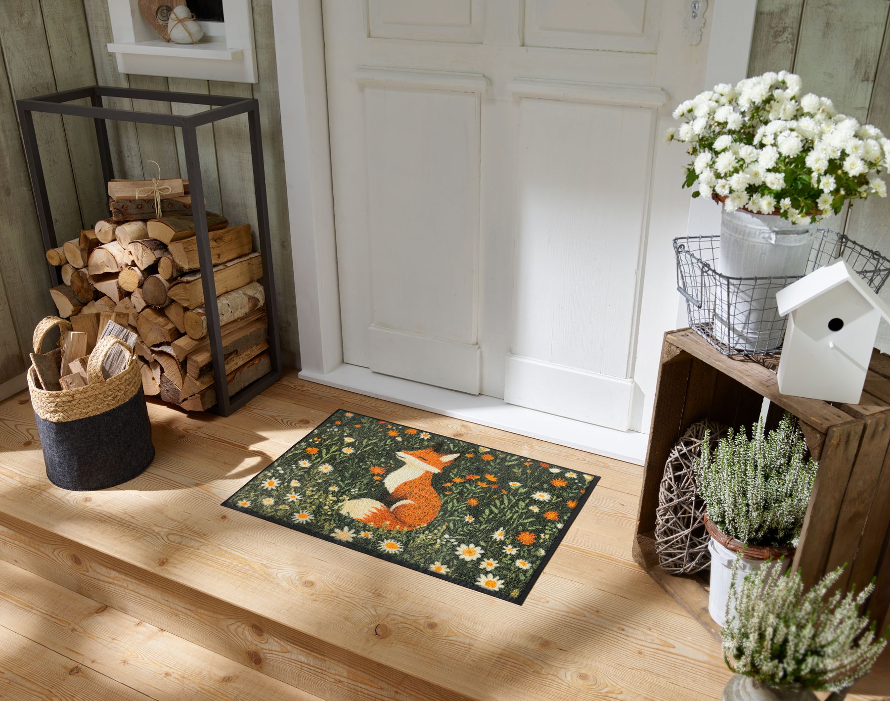 Fußmatte 50x75 Floral Foxy grau