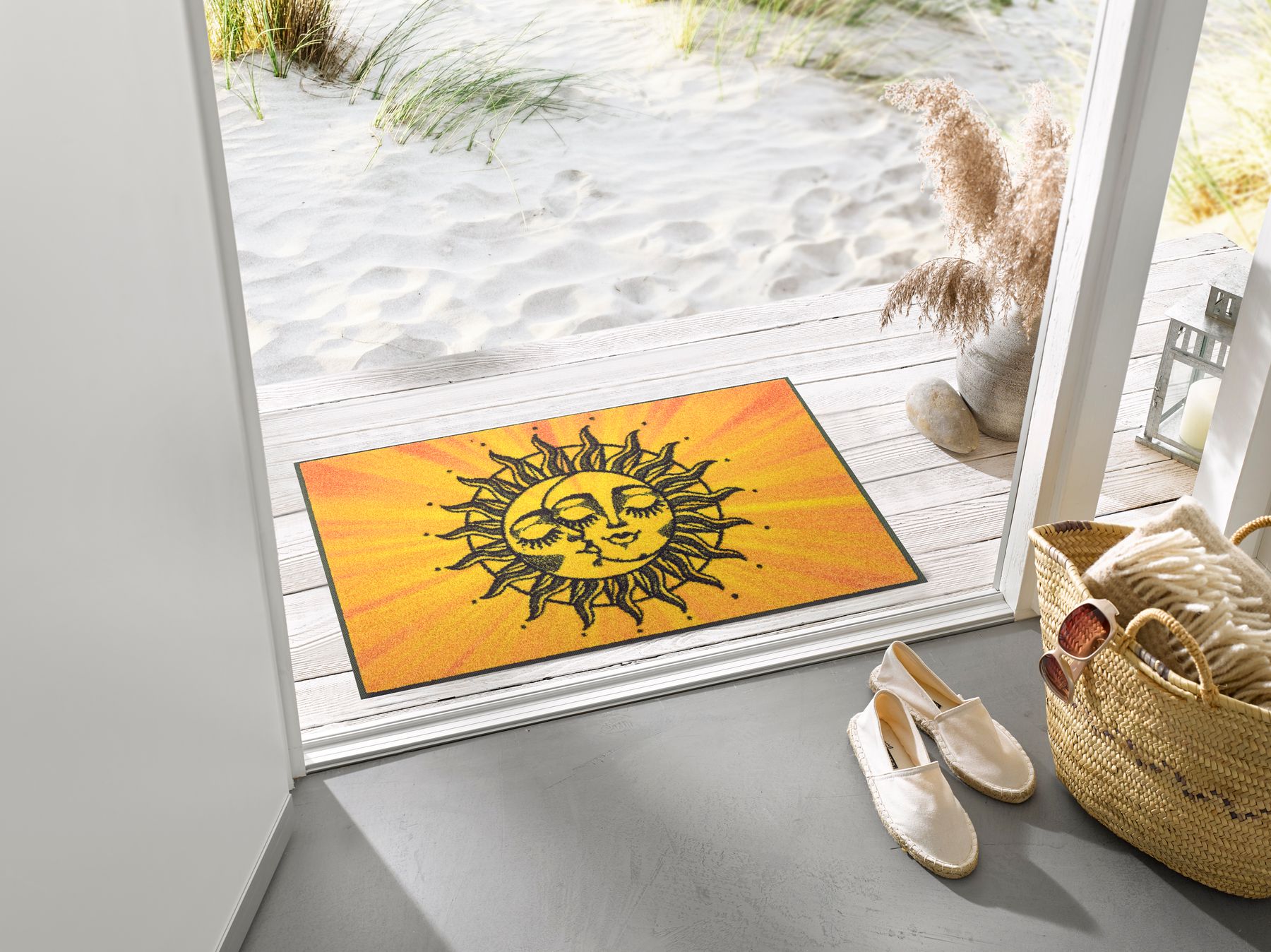 Fußmatte 50x75 Kiss the sun gelb