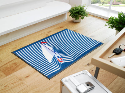 Fußmatte 50x75 Sailing Boat blau