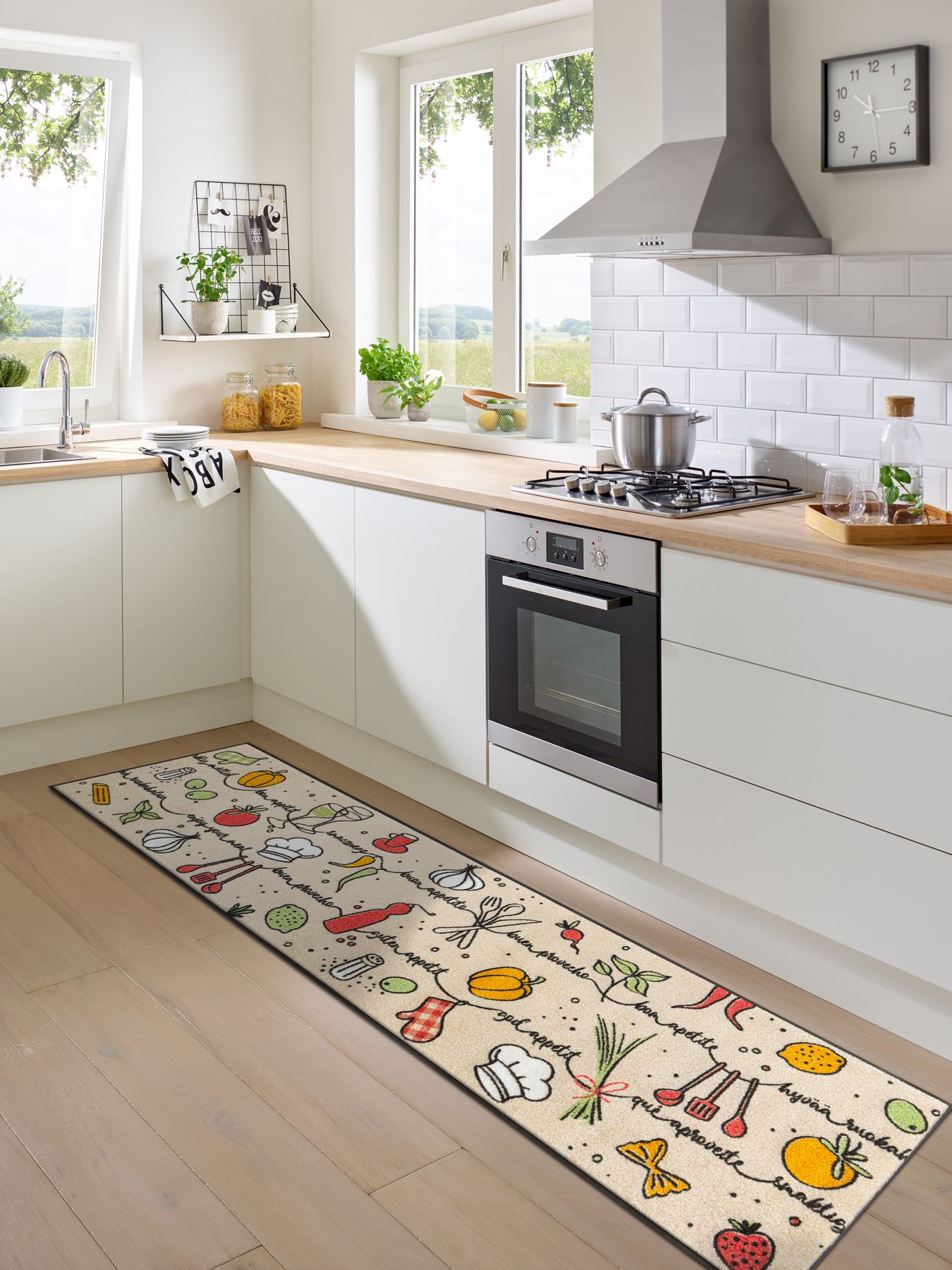 Küchenteppich waschbar Kochen Fussmatte Fußabtreter