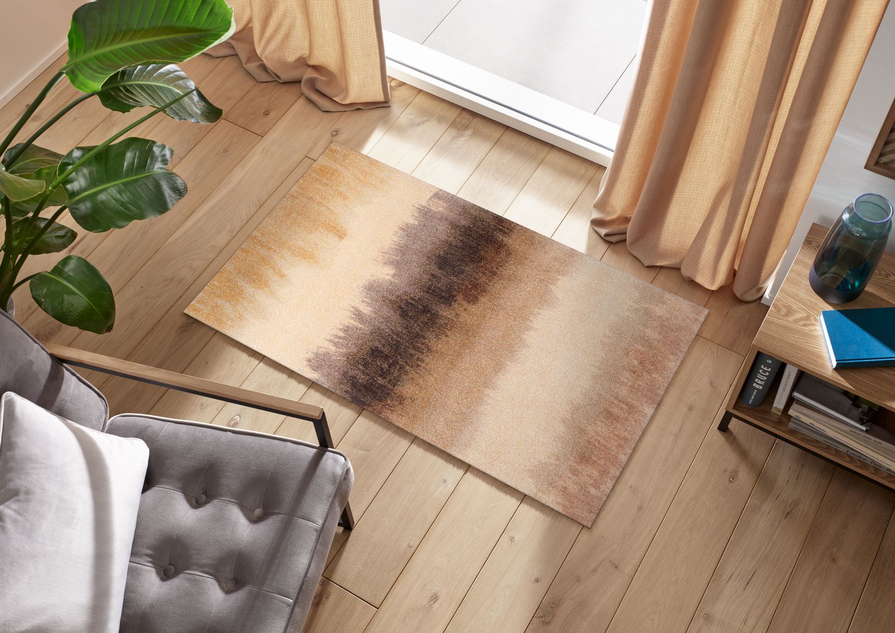 Fußmatte 70x120 Bronze Bands beige