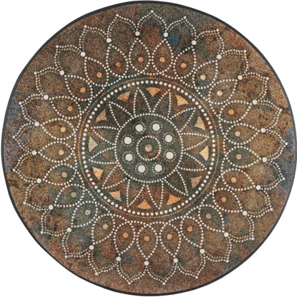 Fußmatte 85x85 Madhana braun rund