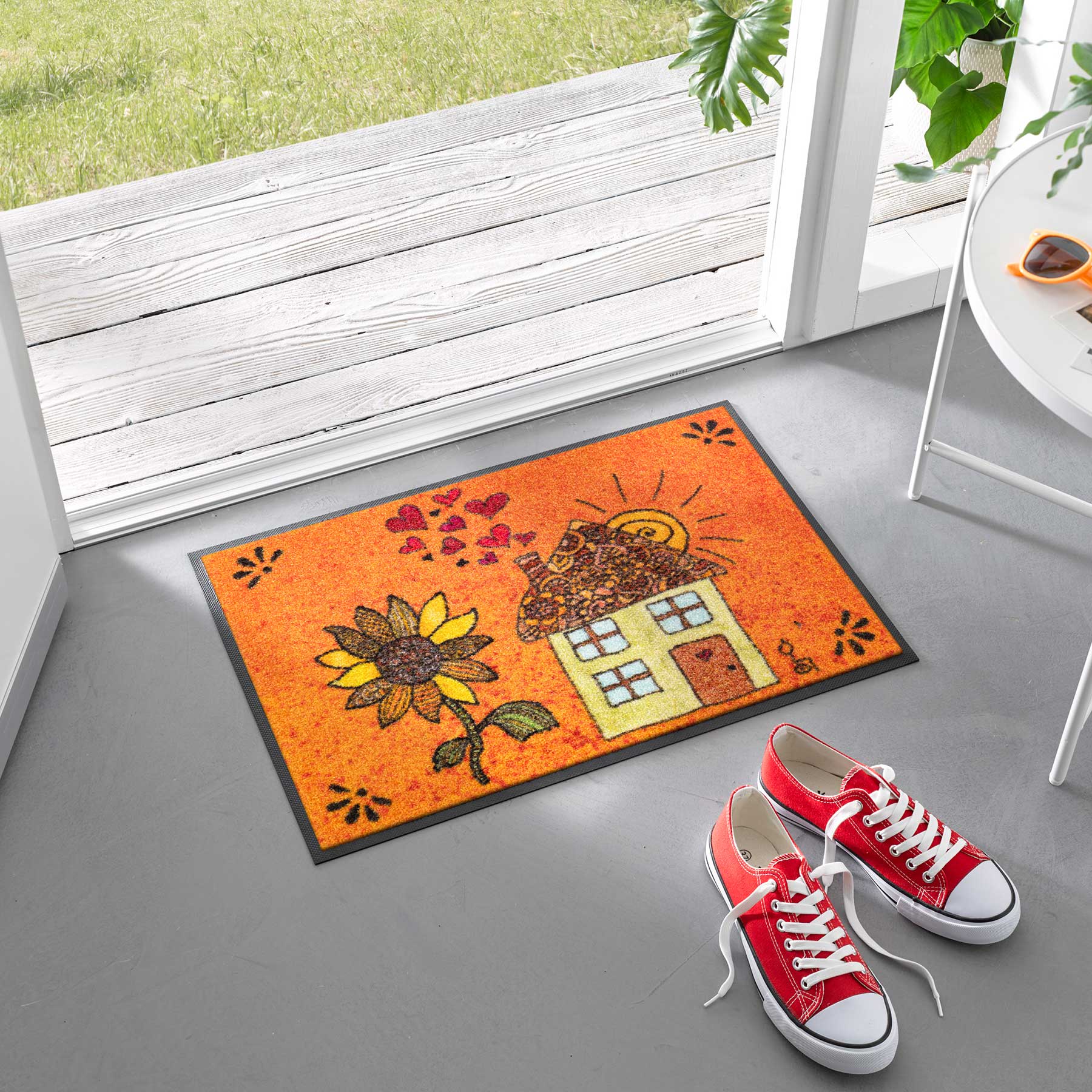 Fußmatte 40x60 Sonnenhaus orange