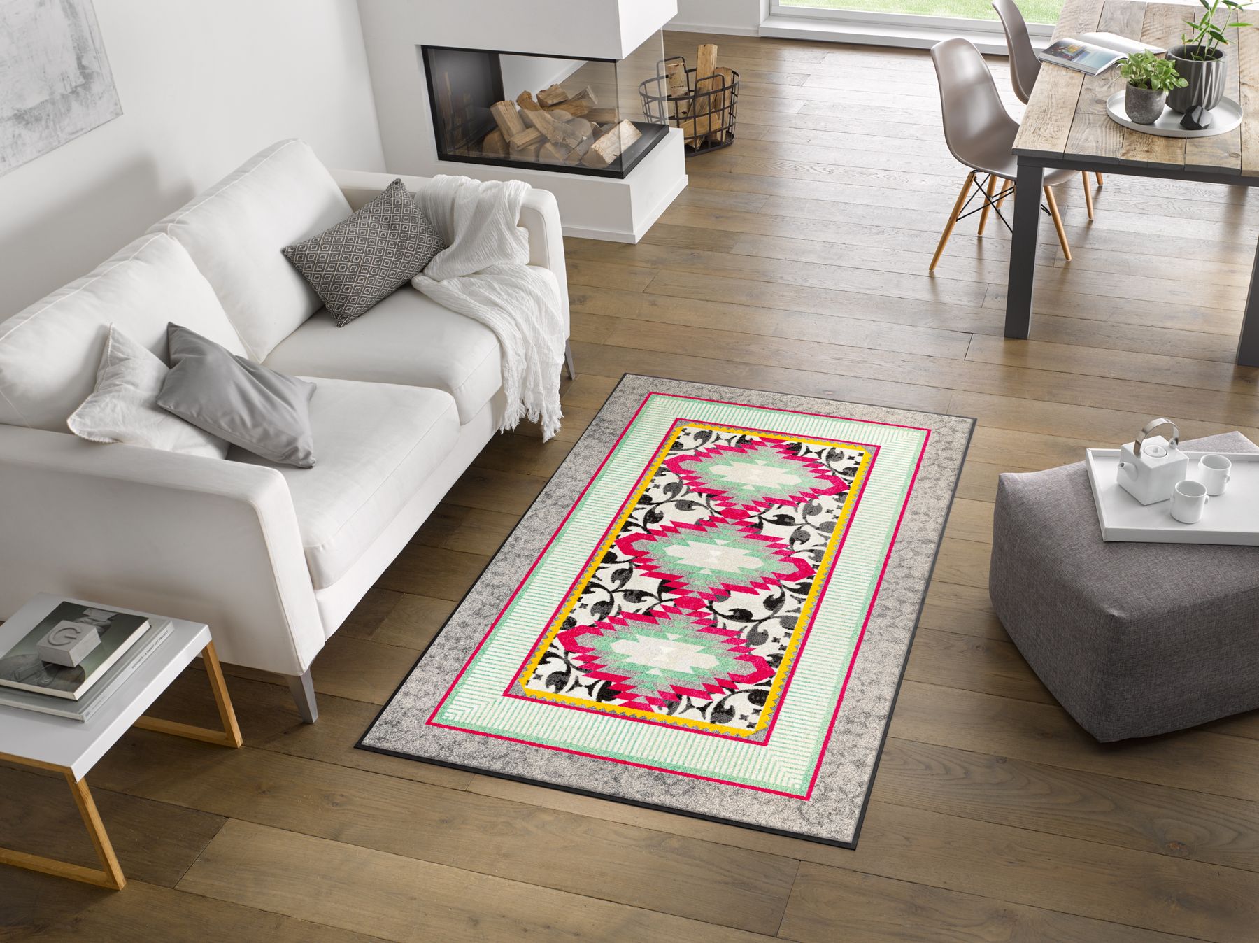 Wohnteppich 115x175 Tribal Pop