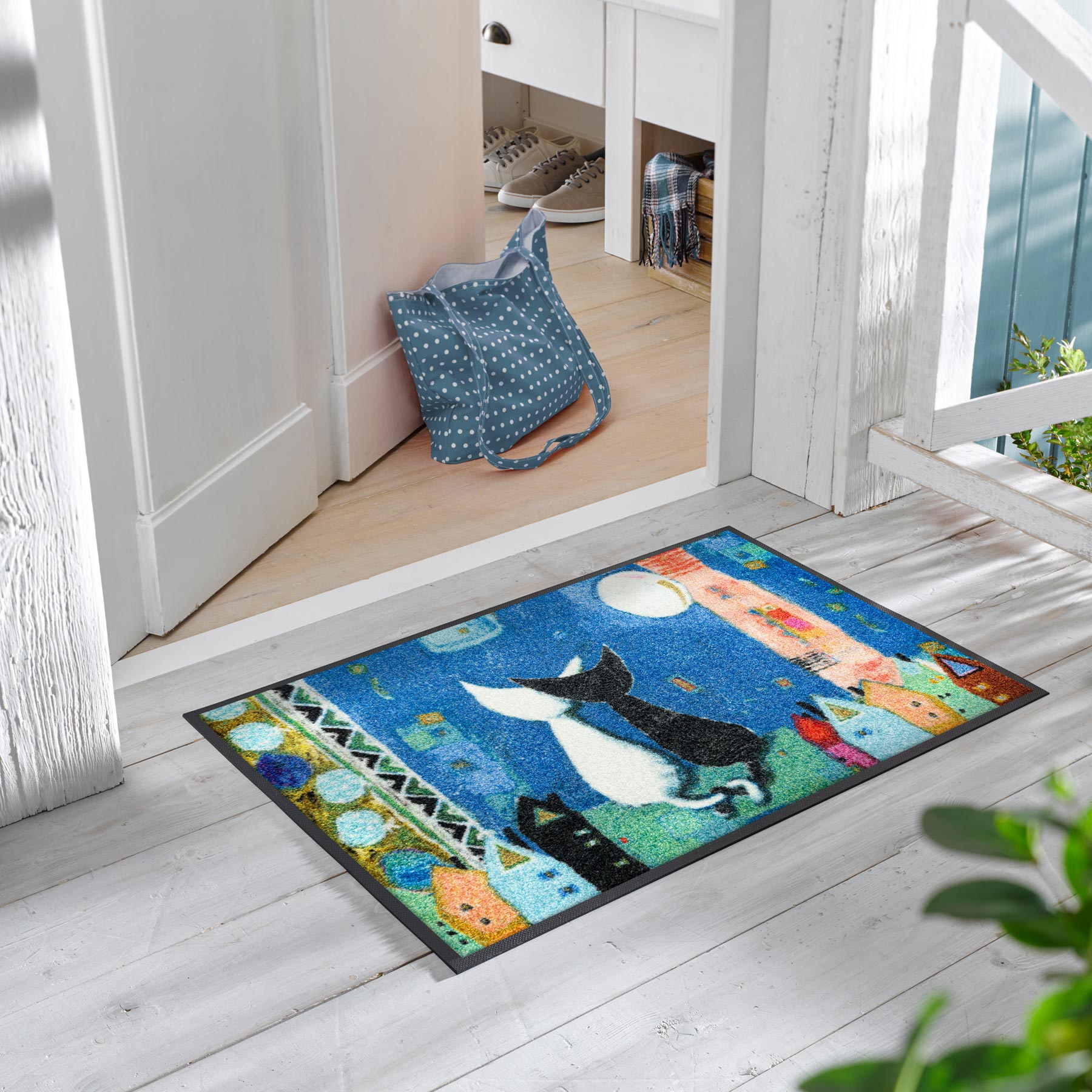 Fußmatte 50x75 Romance blau