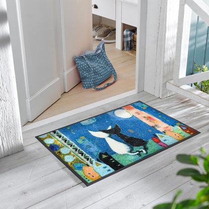 Fußmatte 50x75 Romance blau