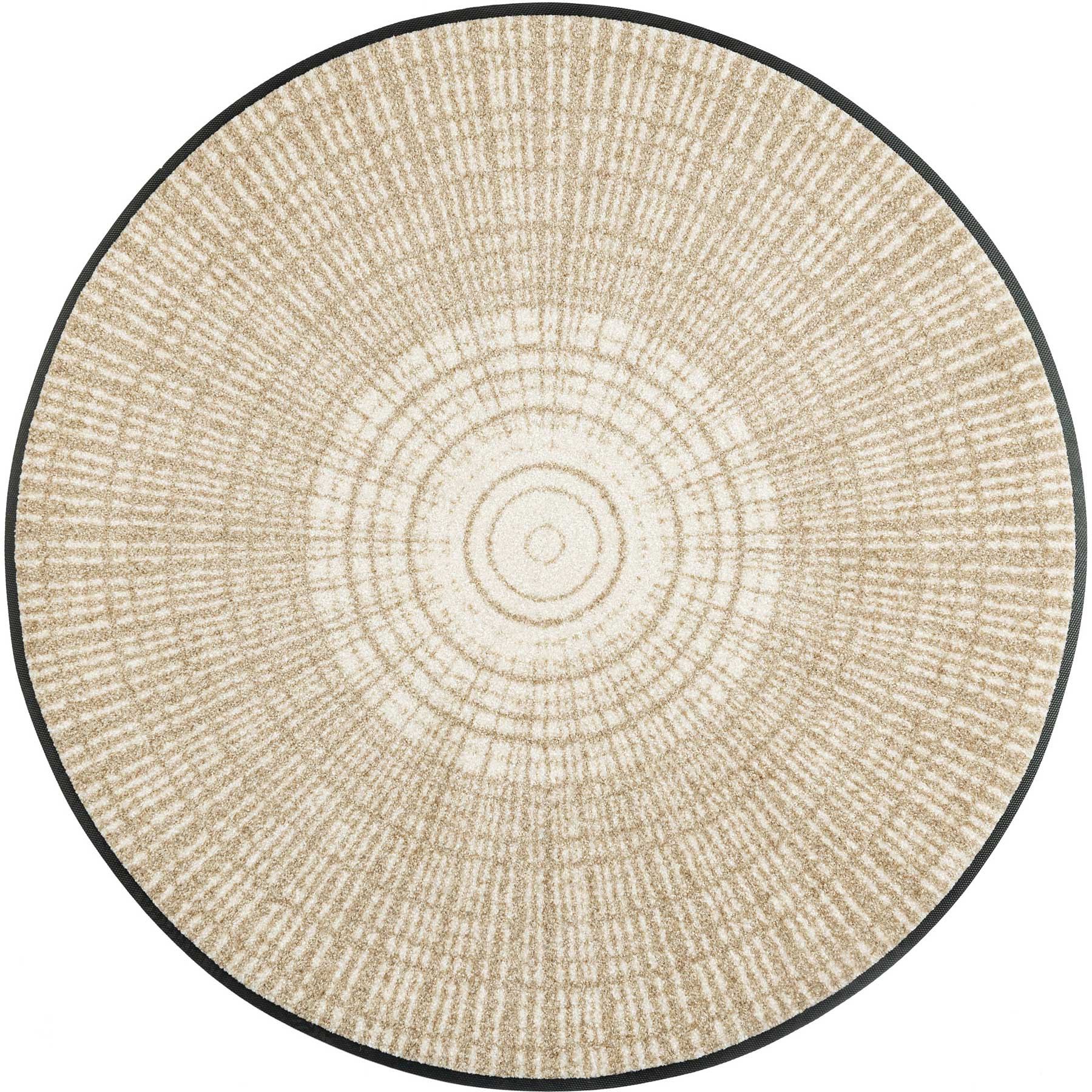 Fußmatte 85x85 Cascara beige beige rund
