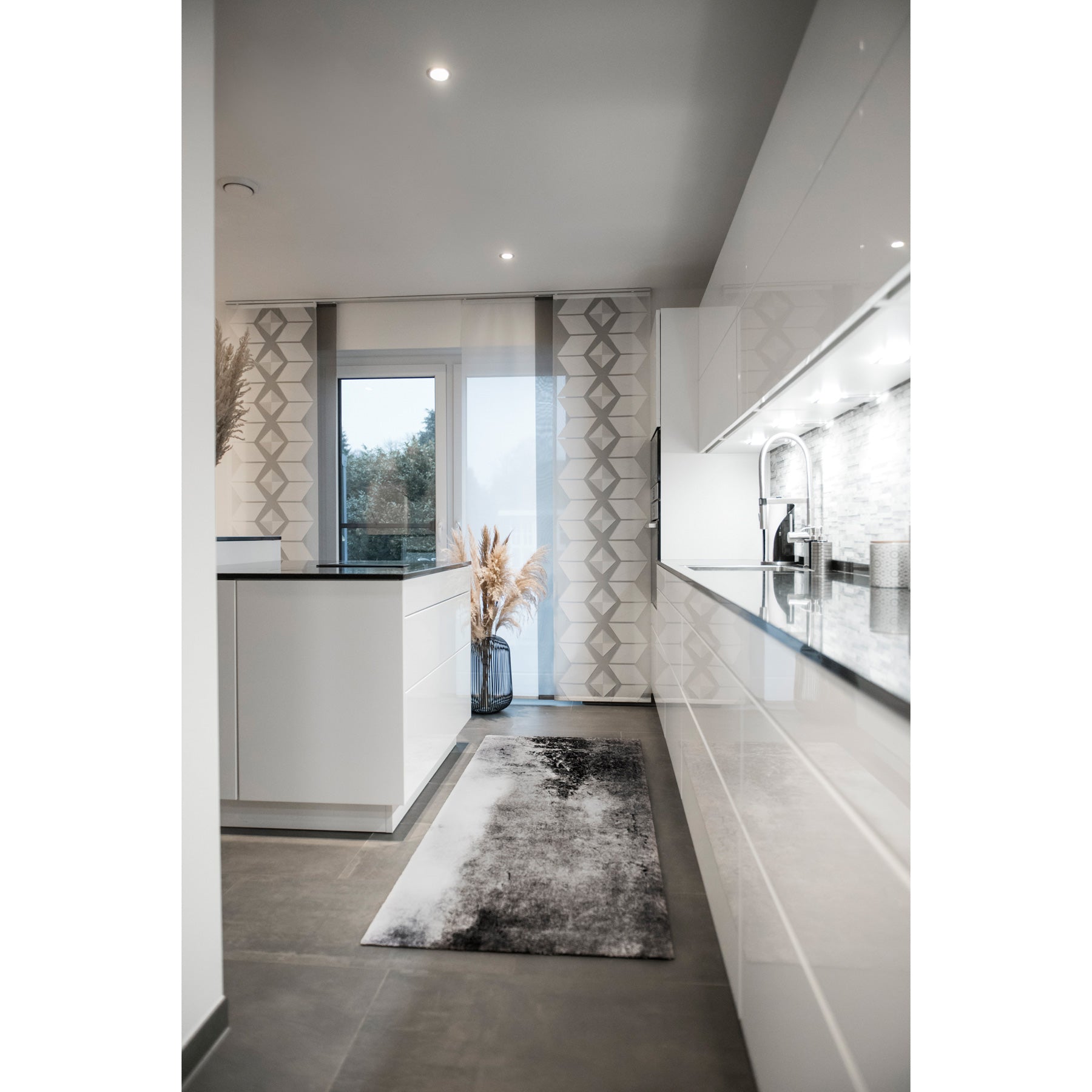 Teppichläufer 80x200 Aura anthrazit