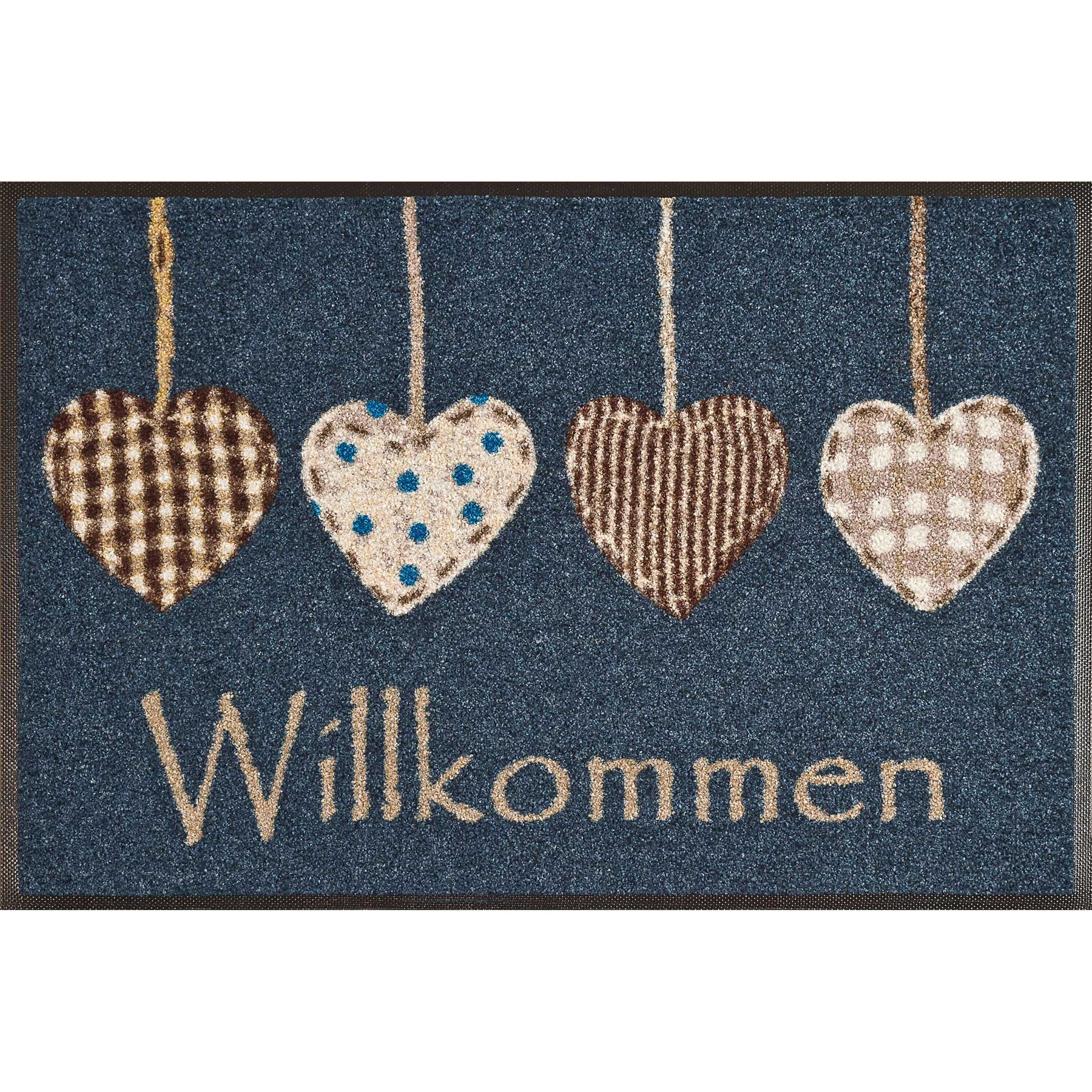 Fußmatte 50x75 Cottage Hearts anthrazit