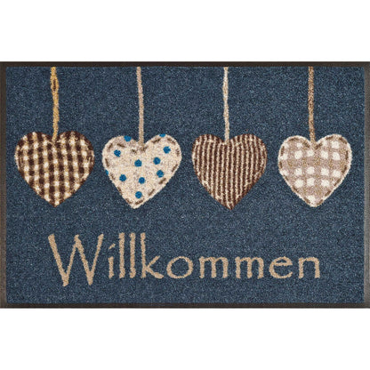 Fußmatte 50x75 Cottage Hearts anthrazit