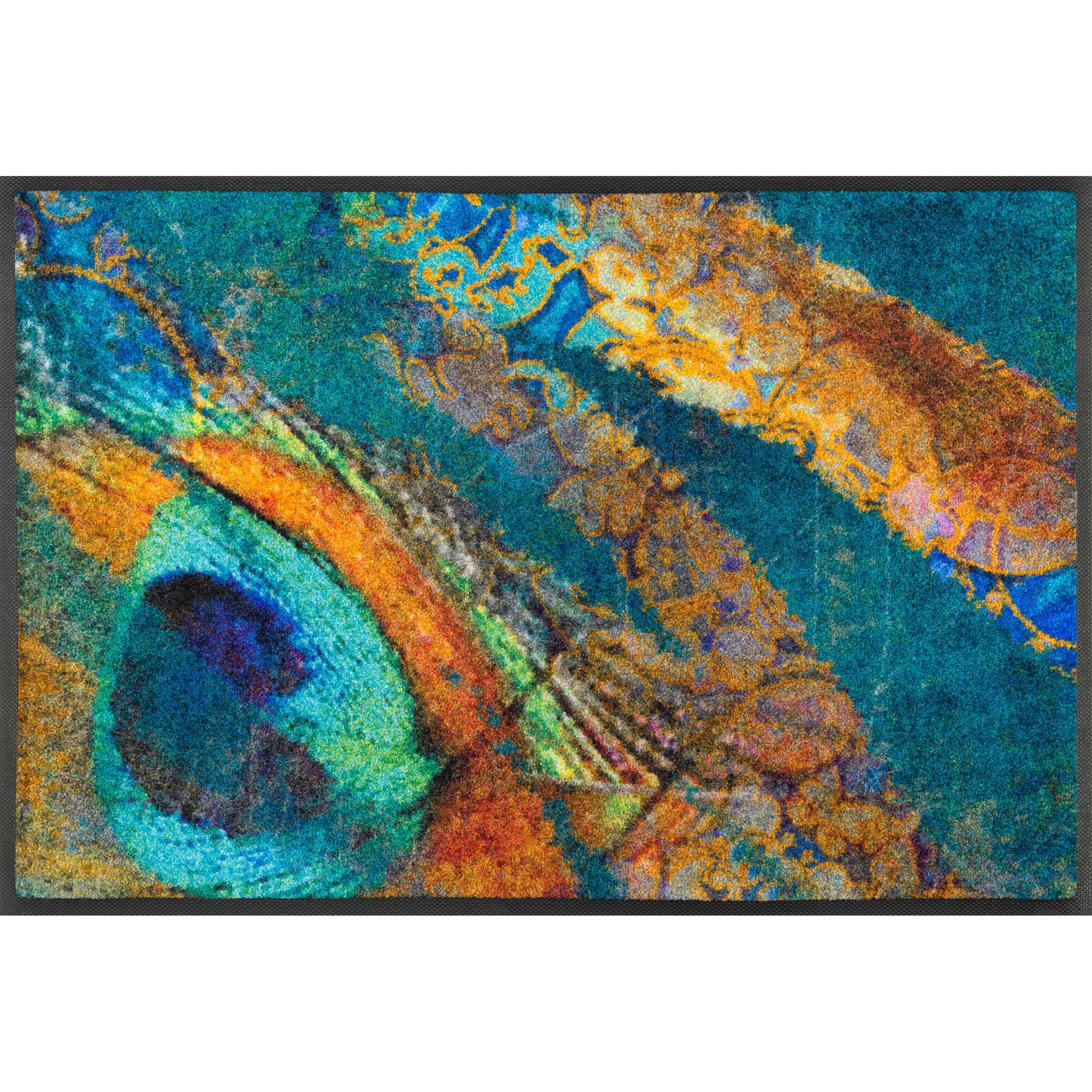Fußmatte 50x75 Exotic Pavo blau