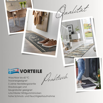 Fußmatte 50x75 Glück auf allen Wegen grün