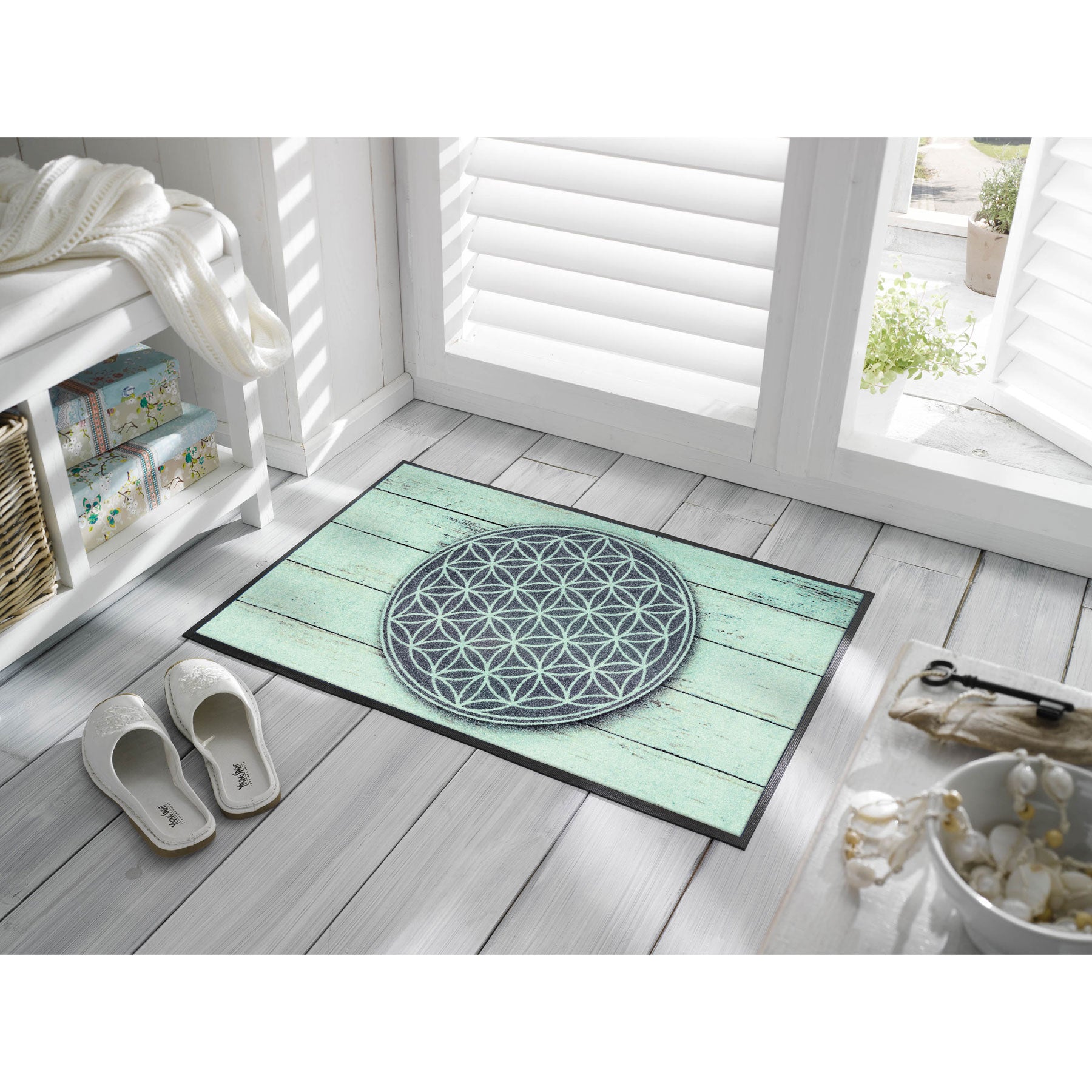 Fußmatte 50x75 Pattern of Life blau