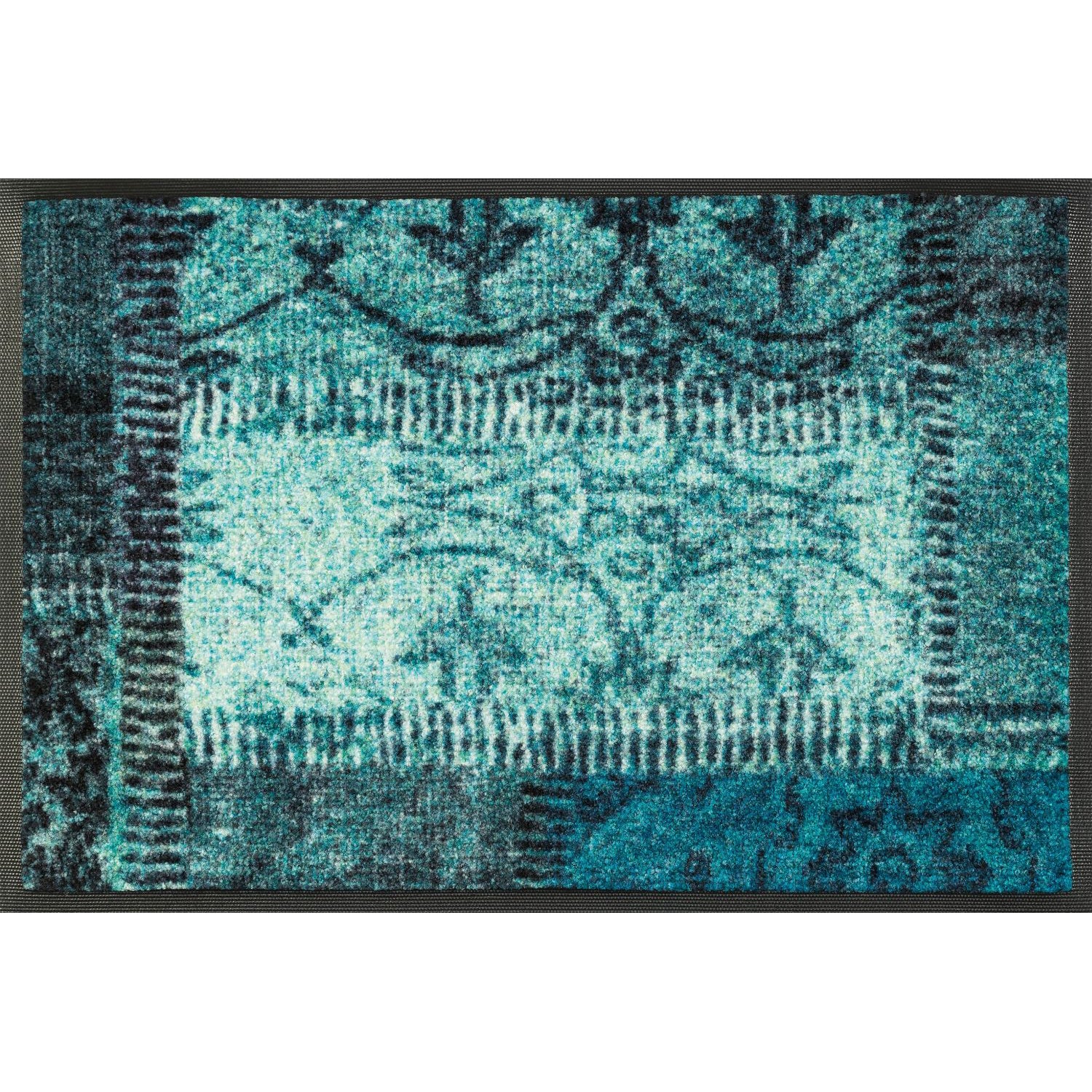Fußmatte 40x60 Vintage Patches türkis grün