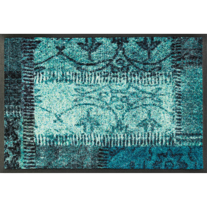 Fußmatte 40x60 Vintage Patches türkis grün