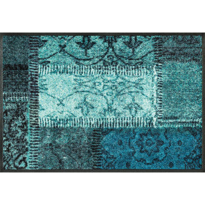 Fußmatte 50x75 Vintage Patches türkis grün