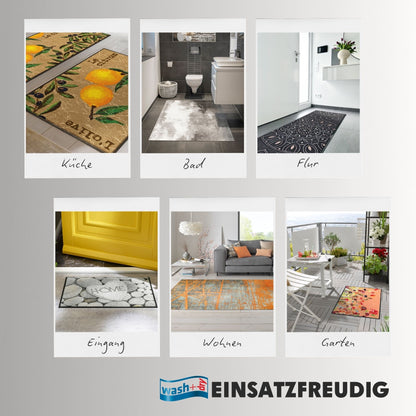 Fußmatte 50x75 Willkommen Herzen anthrazit