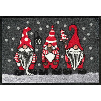 Fußmatte 40x60 Winterzwerge rot