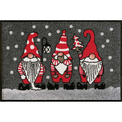 Fußmatte 50x75 Winterzwerge rot